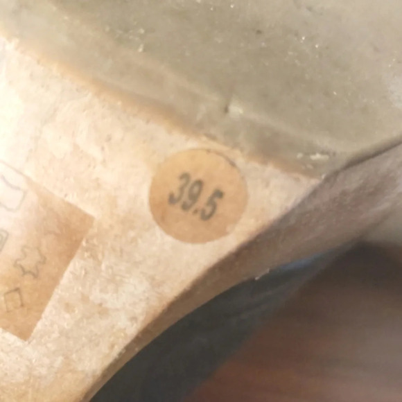 Theory Boots Women's Size 8.5 Dark Brown Textured Leather Wooden Heel - Picture 10 of 10